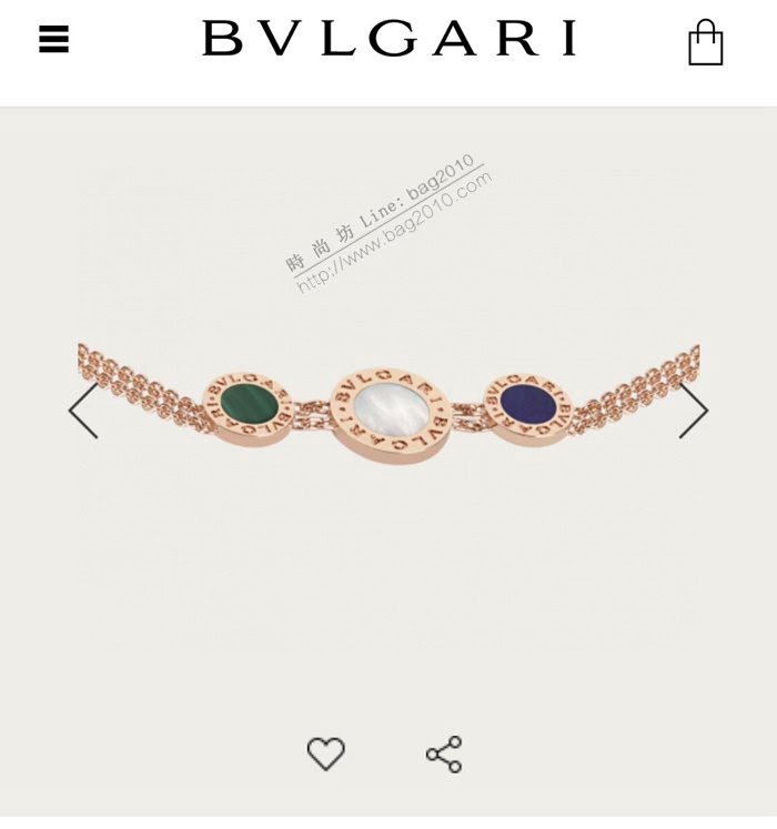 Bvlgari飾品 寶格麗三色紐扣雙層項鏈  zgbq3165